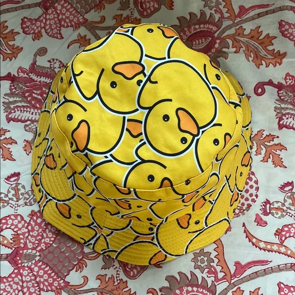 Yellow and Orange Smiley Face Bucket Hat - Picture 1 of 3